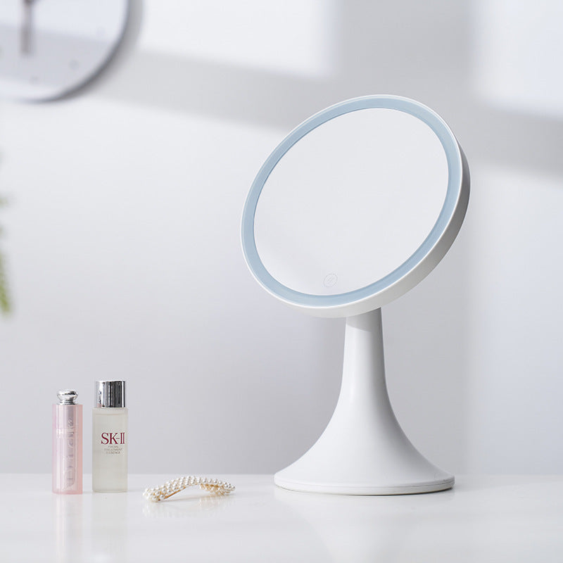 Round LED makeup mirror