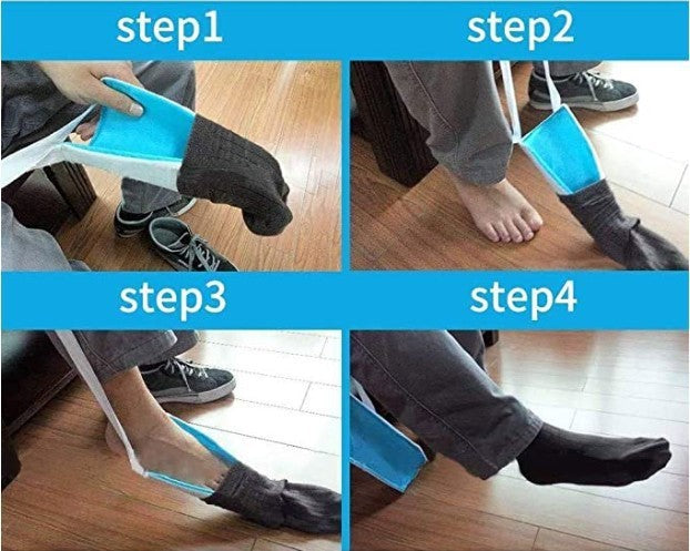 Self-wearing Sock Without Bending