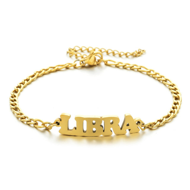 Gold Plated Zodiac Charm Anklet Bracelet