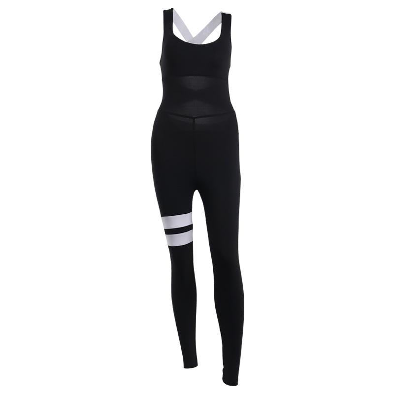 Women Sexy Cross Backless Long Jumpsuit