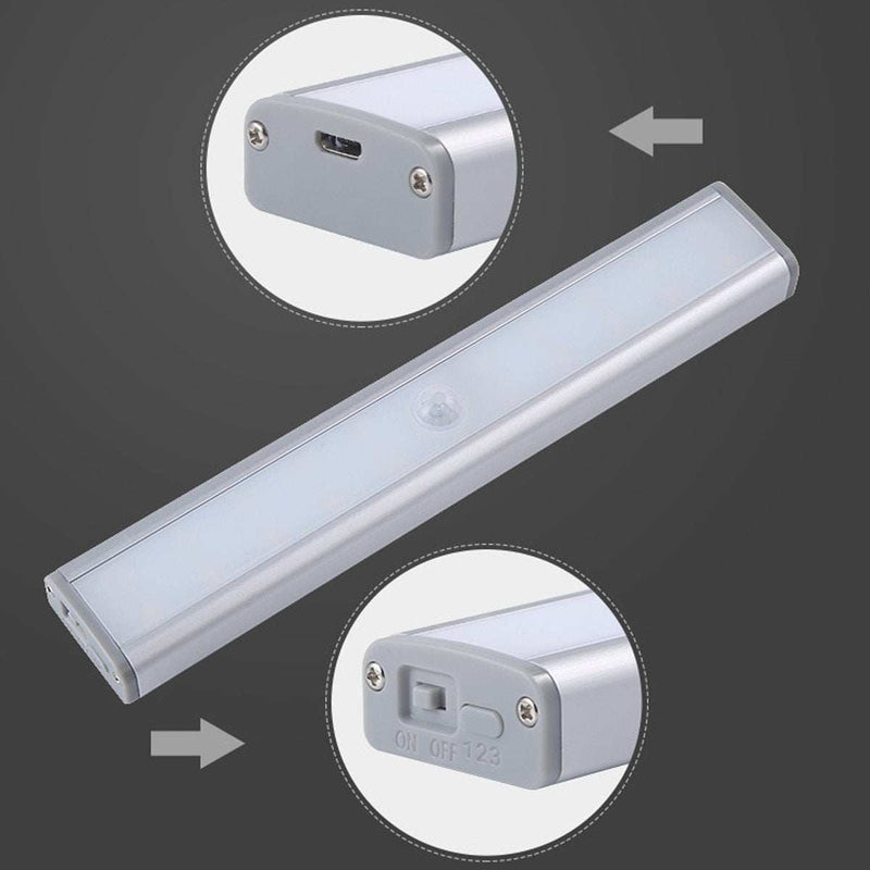 20 Motion LED Lights Rechargeable Battery - globalishoppers