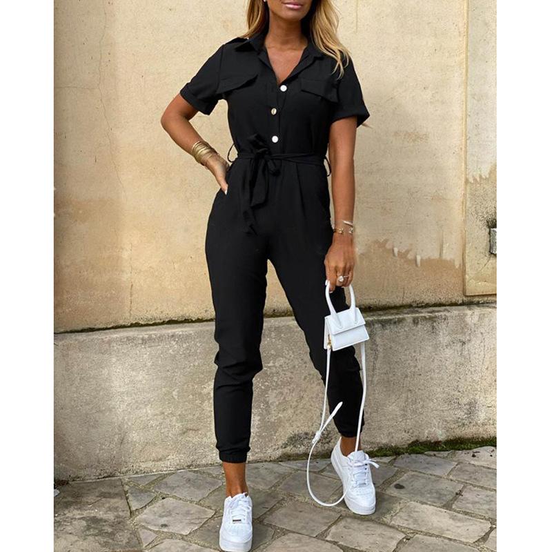 High Waist Printed Long Jumpsuit