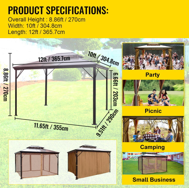 Outdoor Party Net Patio Shade Awning Shelter