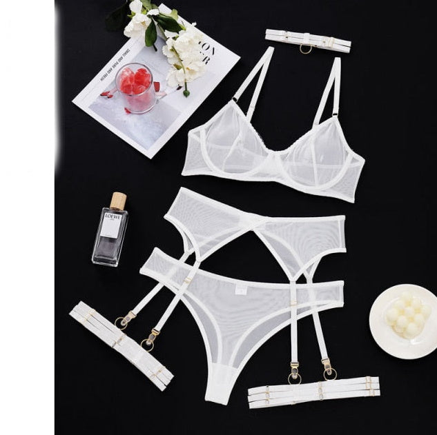 4 Pieces Sexy Erotic Lingerie