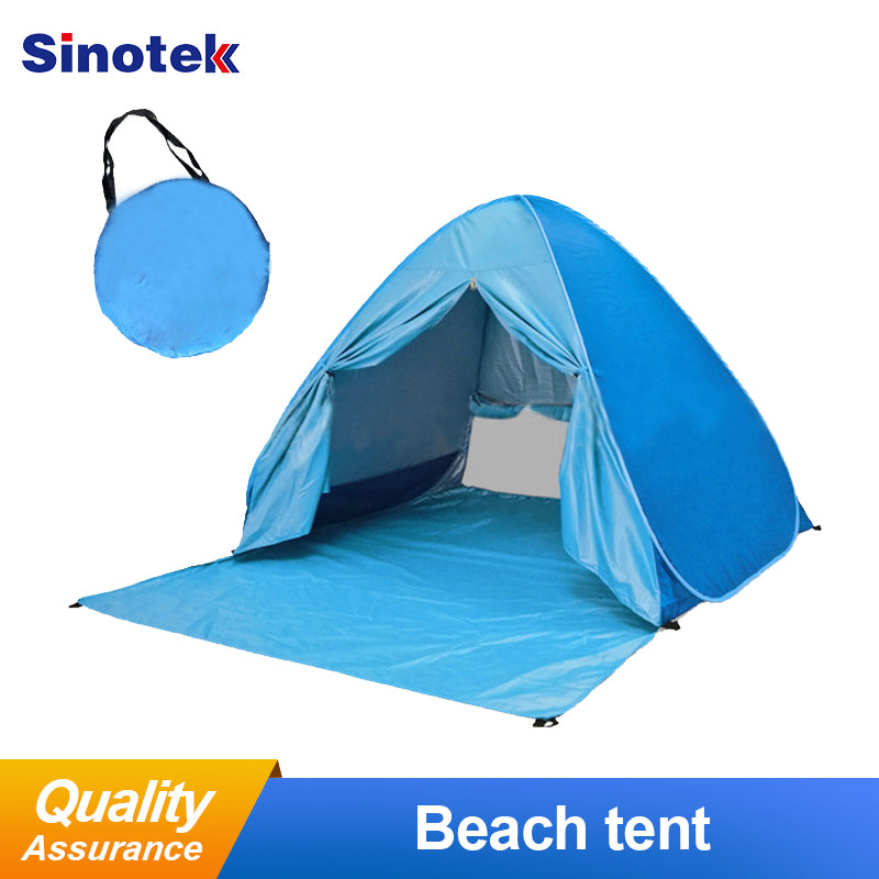 Automatic Beach Tent Large Size Fit 3-5 People With Curtain Lightweight Anti UV Waterproof Outdoor Camping Cabana Sun Shelter