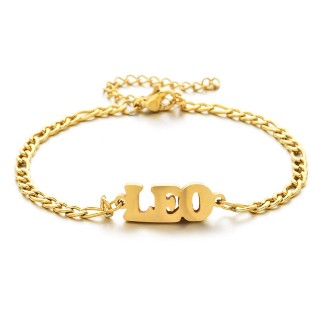 Gold Plated Zodiac Charm Anklet Bracelet