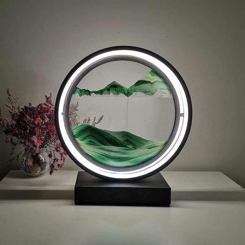 3D Circle Retro Table Lamp - globalishoppers