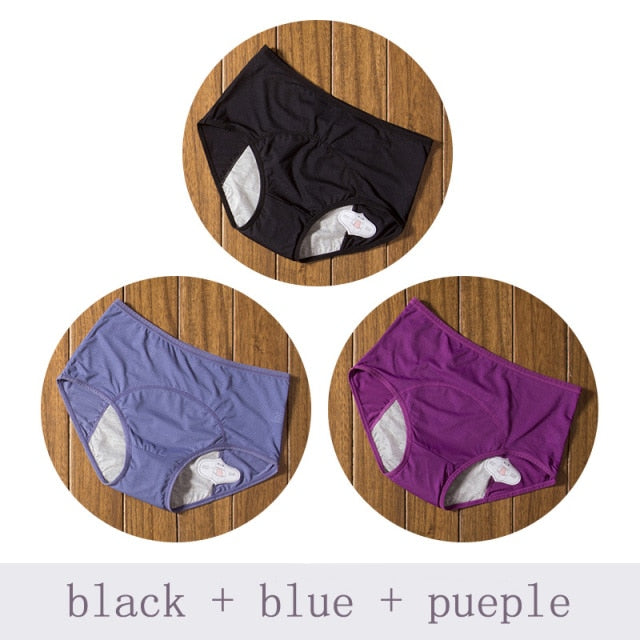 3pcs/Set Leak Proof Menstrual Panties