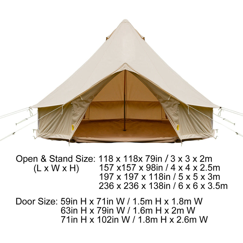 Waterproof Cotton Canvas Bell Tent