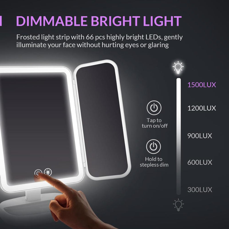 66 LEDs Magnifying Makeup Mirror