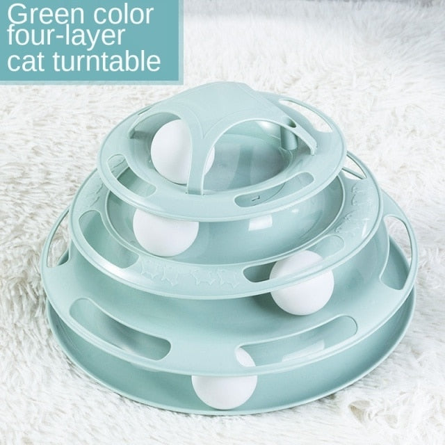 4 Layers Play Track Plate Cat Toys