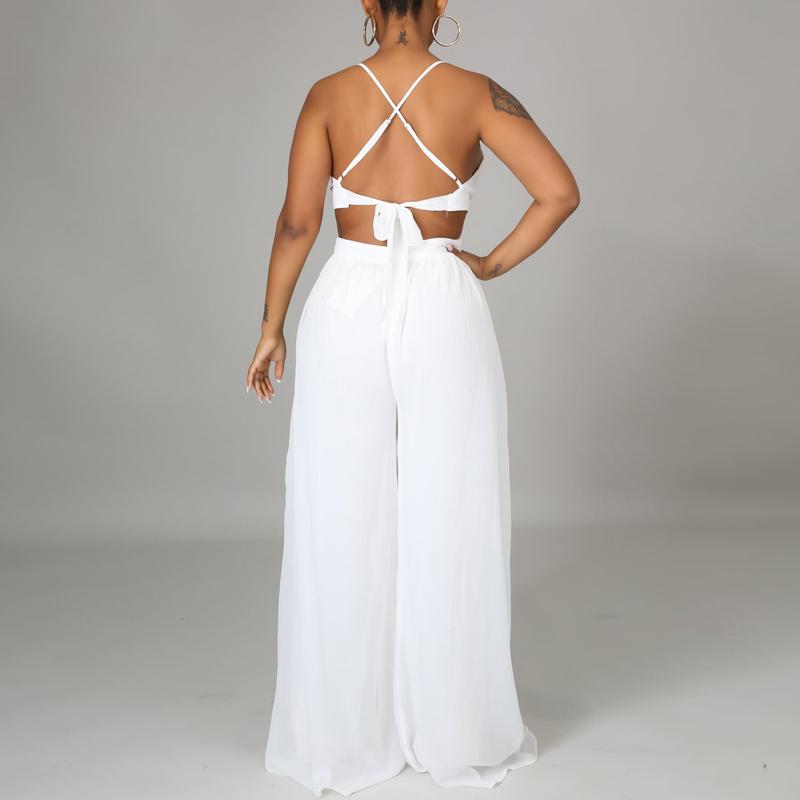 Cut Out Backless Jumpsuit Romper