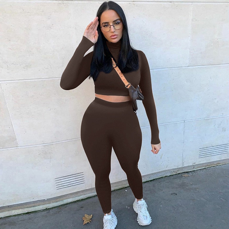 Women Sport Fitness 2 Two Piece Tracksuit