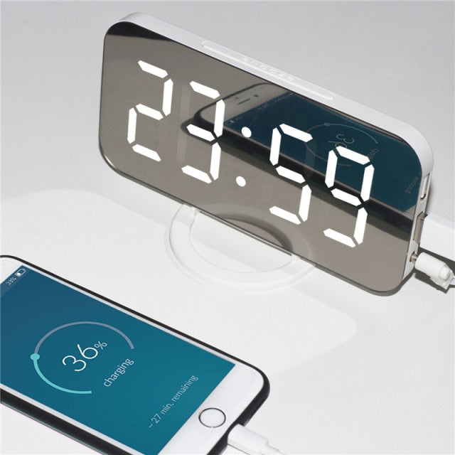 Digital LED Display Alarm Clock