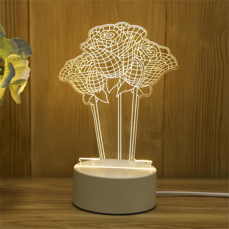 USB 3D Night Light Lamp