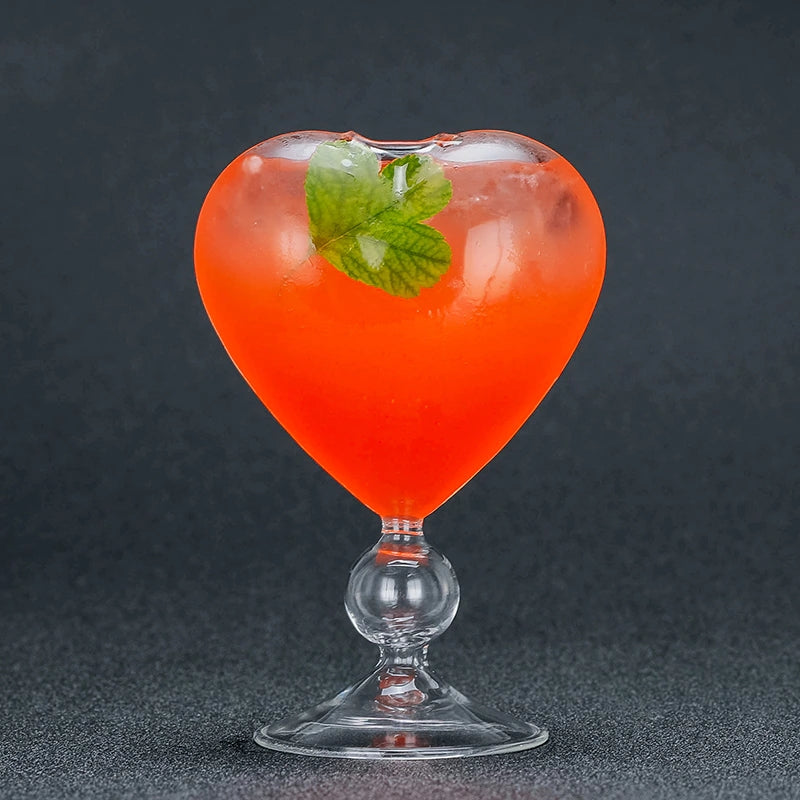 4PCS Creative Heart-Shaped Cocktail Glasses