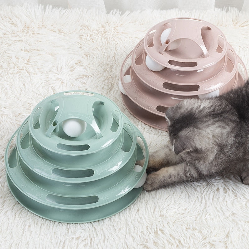 4 Layers Play Track Plate Cat Toys