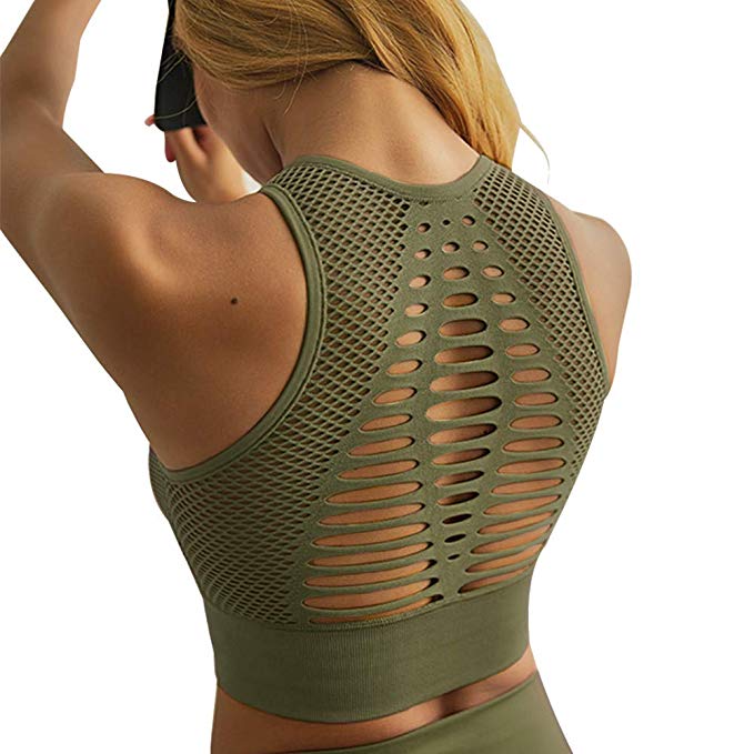 Mesh Back Workout Yoga Bra