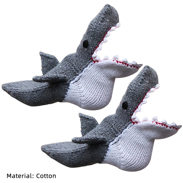 Shark Chameleon Crocodile Knitted Socks