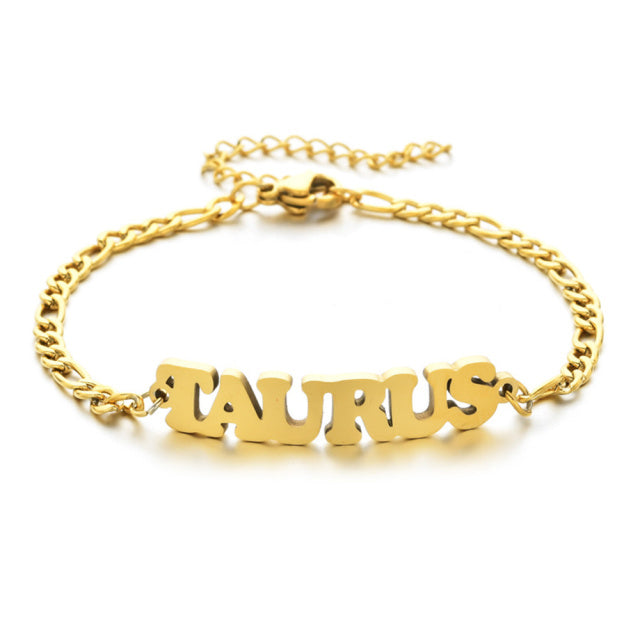 Gold Plated Zodiac Charm Anklet Bracelet