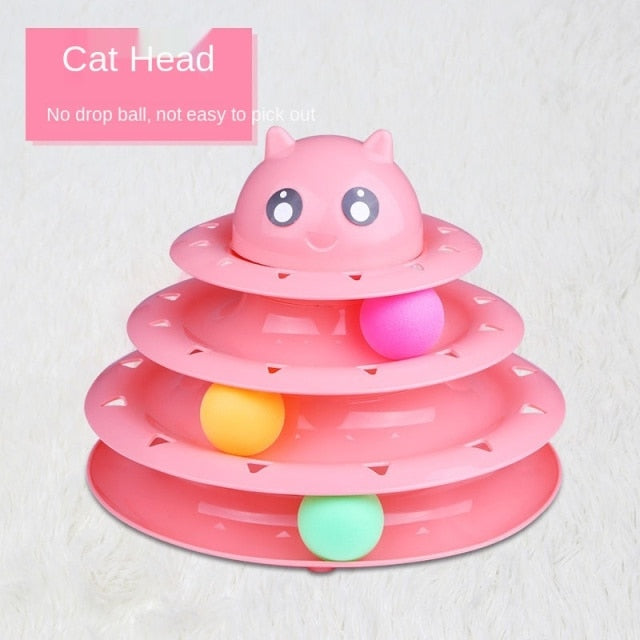 4 Layers Play Track Plate Cat Toys