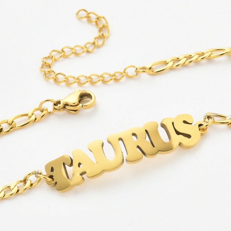 Gold Plated Zodiac Charm Anklet Bracelet