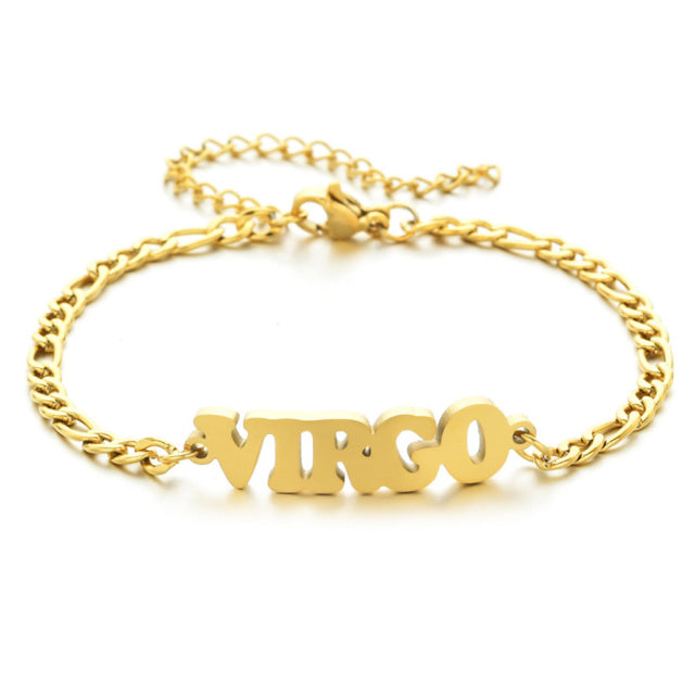 Gold Plated Zodiac Charm Anklet Bracelet