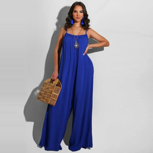 Summer Women Wide Leg Jumpsuit