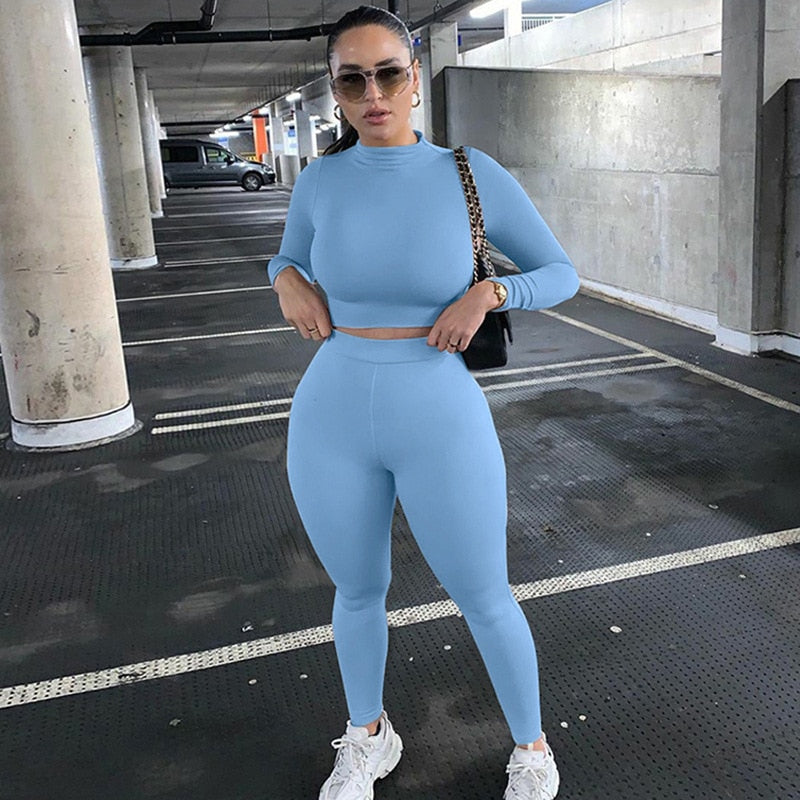 Women Sport Fitness 2 Two Piece Tracksuit