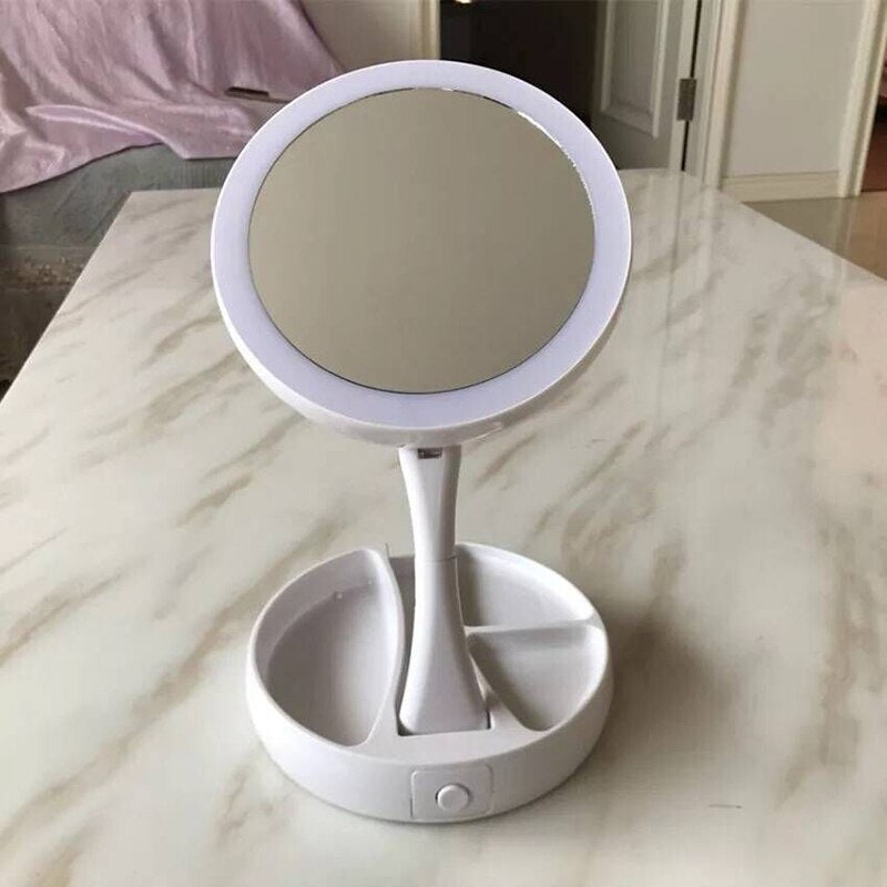 Foldable Charging LED Makeup Mirror