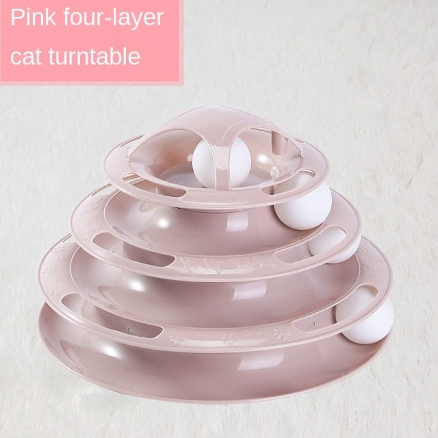 4 Layers Play Track Plate Cat Toys