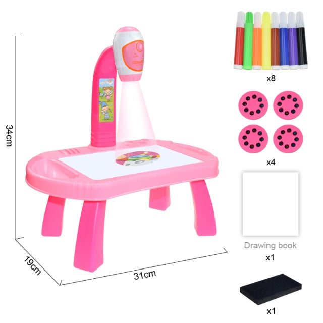 Children Led Projector Drawing Table