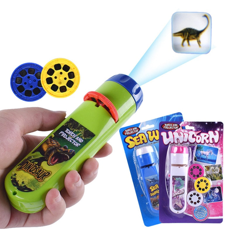 Cartoon Projection Flashlight For Kids