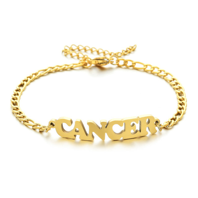 Gold Plated Zodiac Charm Anklet Bracelet