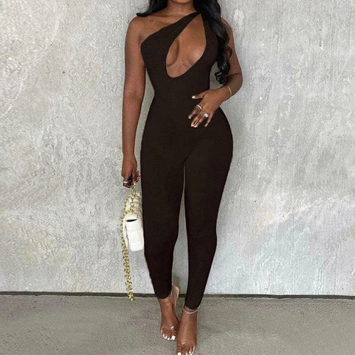 Sexy One Shoulder Bandage Jumpsuit