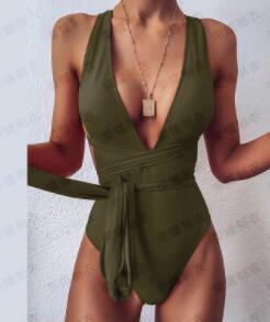 Deep V neck One Piece Swimsuit