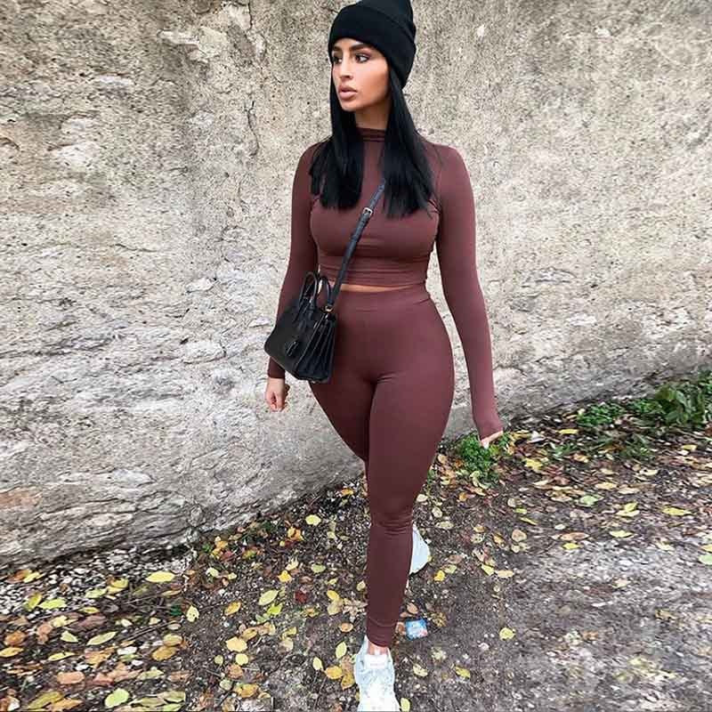 Women Sport Fitness 2 Two Piece Tracksuit