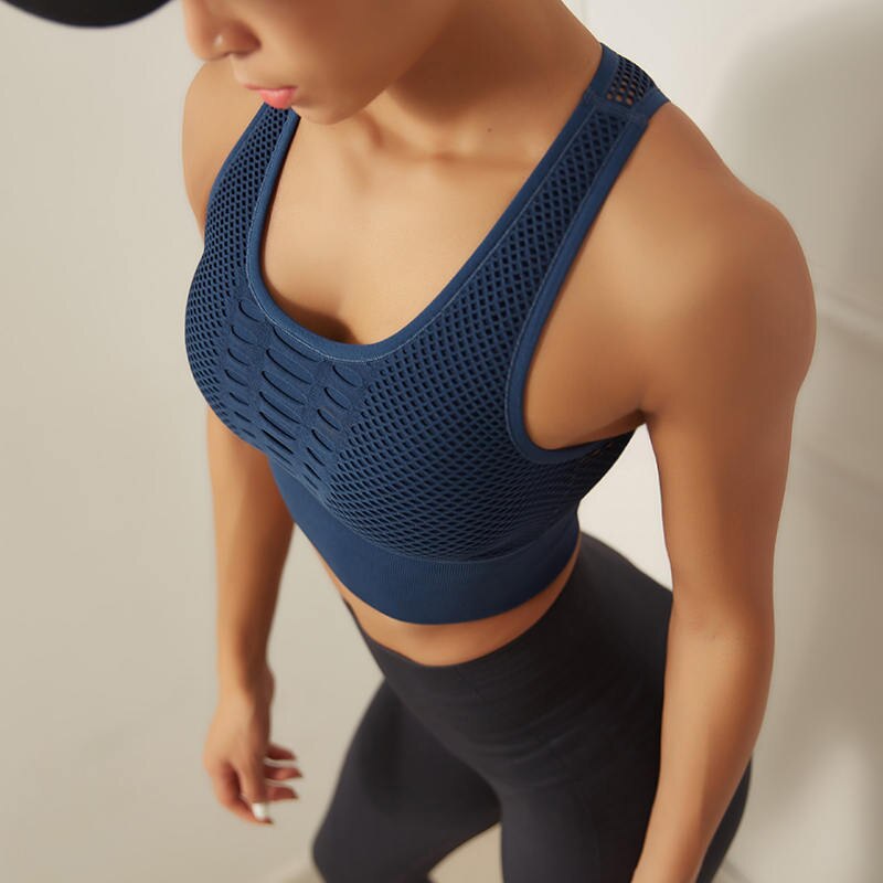 Mesh Back Workout Yoga Bra