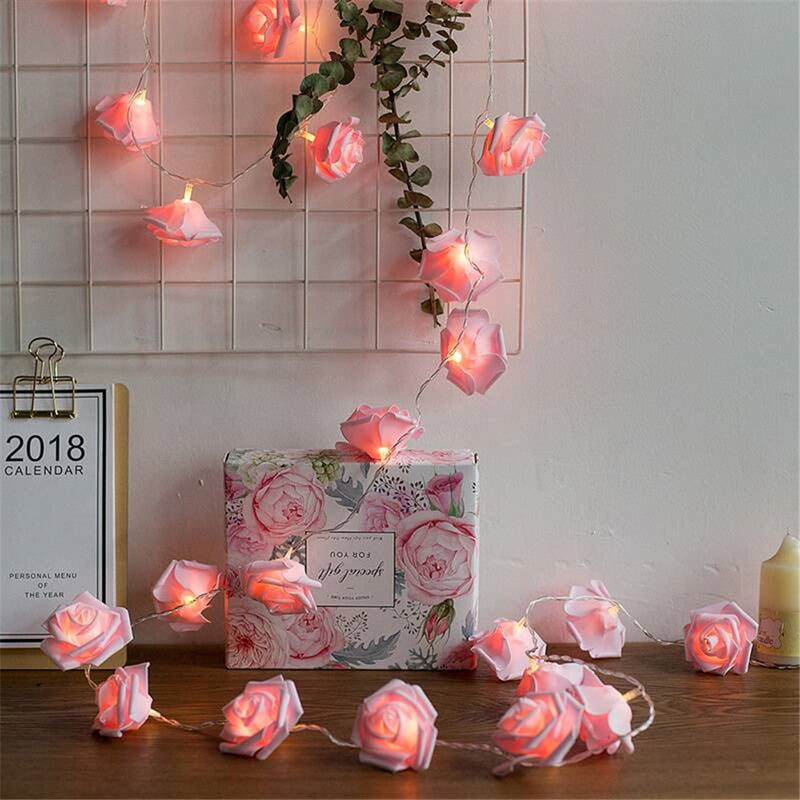 LED Rose Flower String Lights