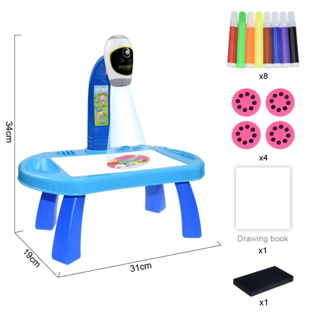 Children Led Projector Drawing Table