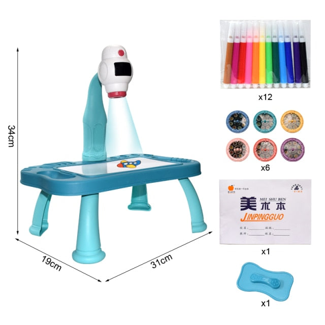 Children Led Projector Drawing Table