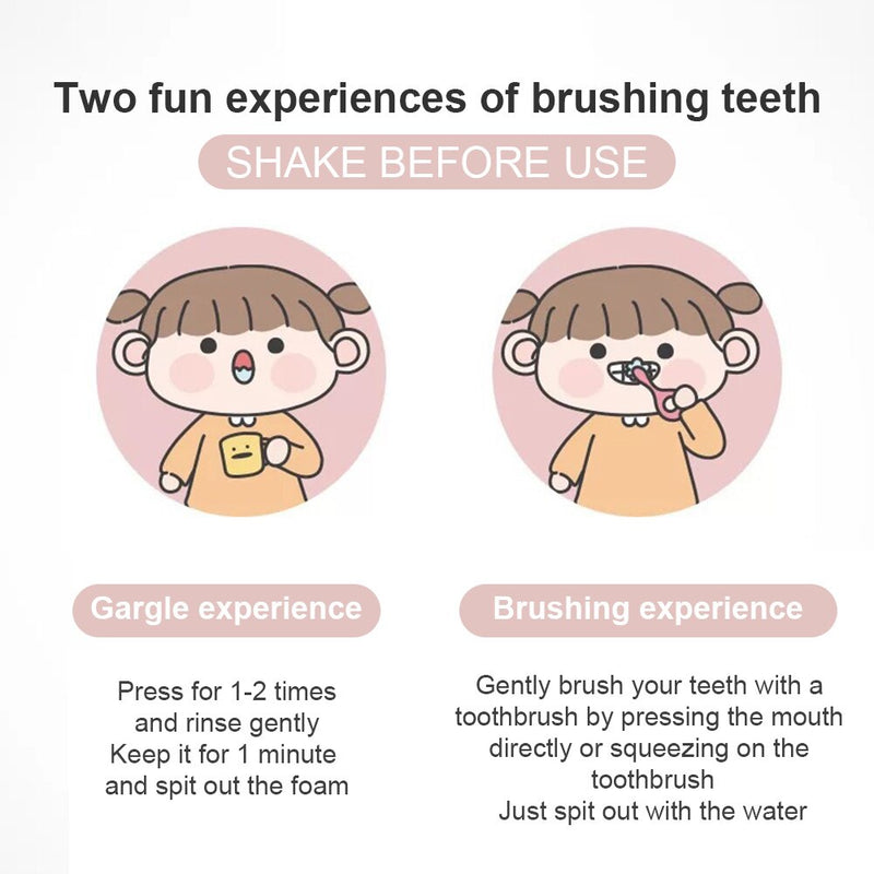 Children Cleaning Mousse Toothpaste