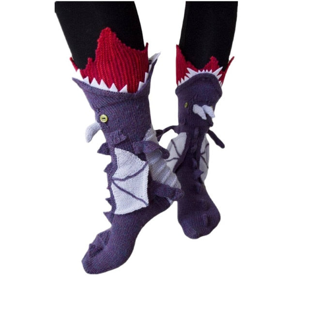 Shark Chameleon Crocodile Knitted Socks