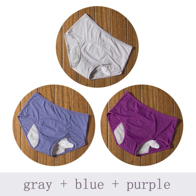 3pcs/Set Leak Proof Menstrual Panties