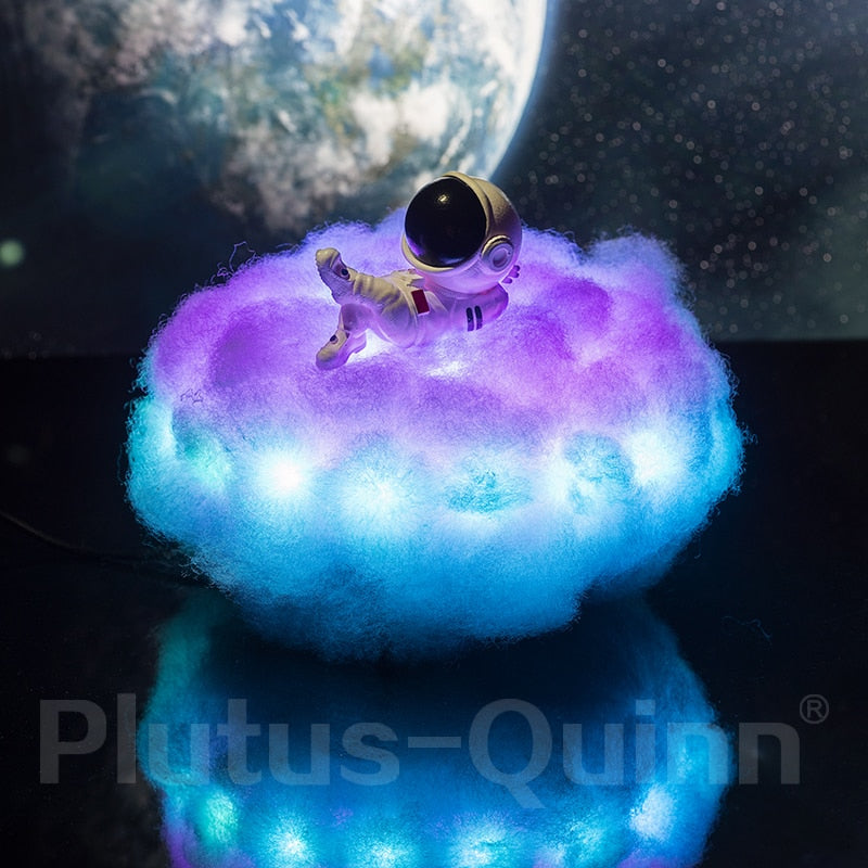 Colorful Clouds Astronaut Lamp