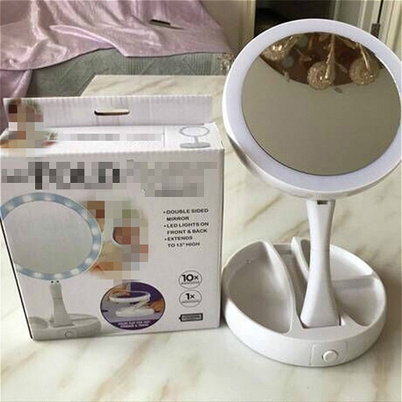 Foldable Charging LED Makeup Mirror