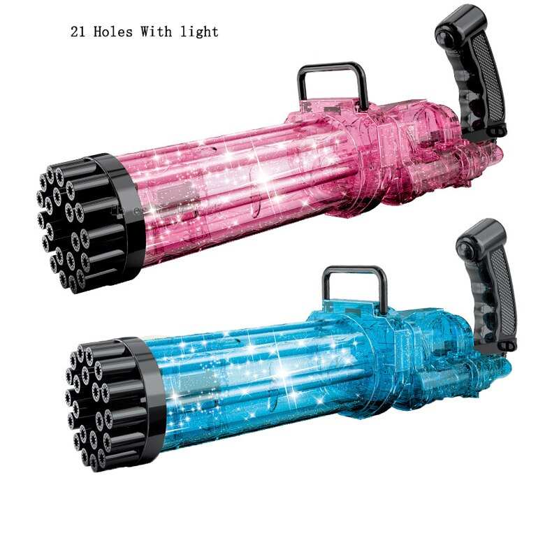 15/21 Holes Large Kids Gatling Bubble Gun Toys - globalishoppers