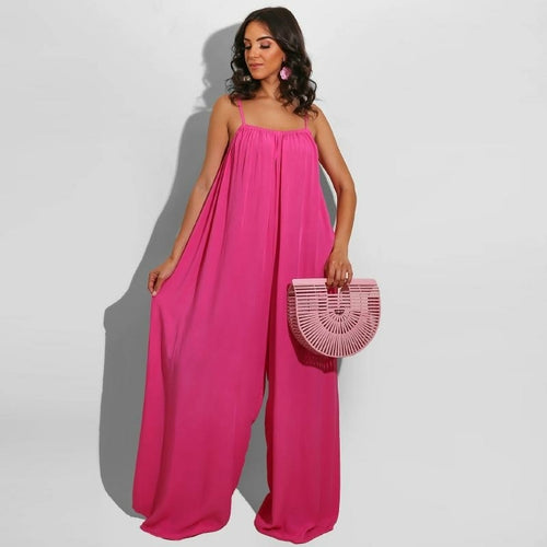 Summer Women Wide Leg Jumpsuit